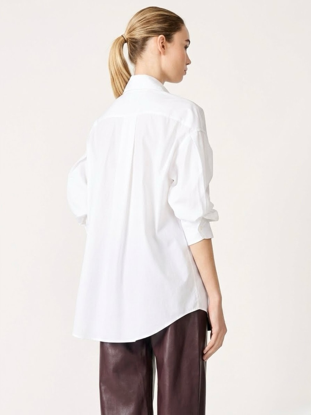 Dèluc Beloy White Oversized Baloon Sleeves Cotton Button Down Shirt Size M NWT - Picture 3 of 14